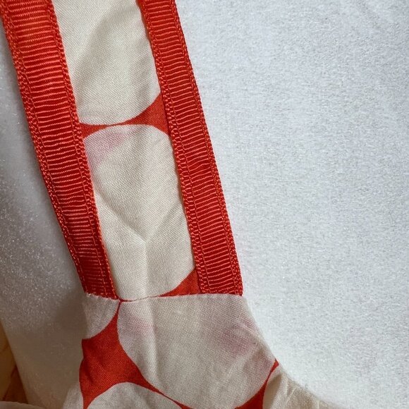 San's Souci Retro Orange Dress W/ Side Zipper / Big Circle Pattern - Large - NWT - Picture 6 of 13